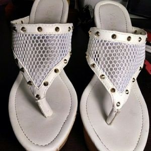 White Wedge Sandals